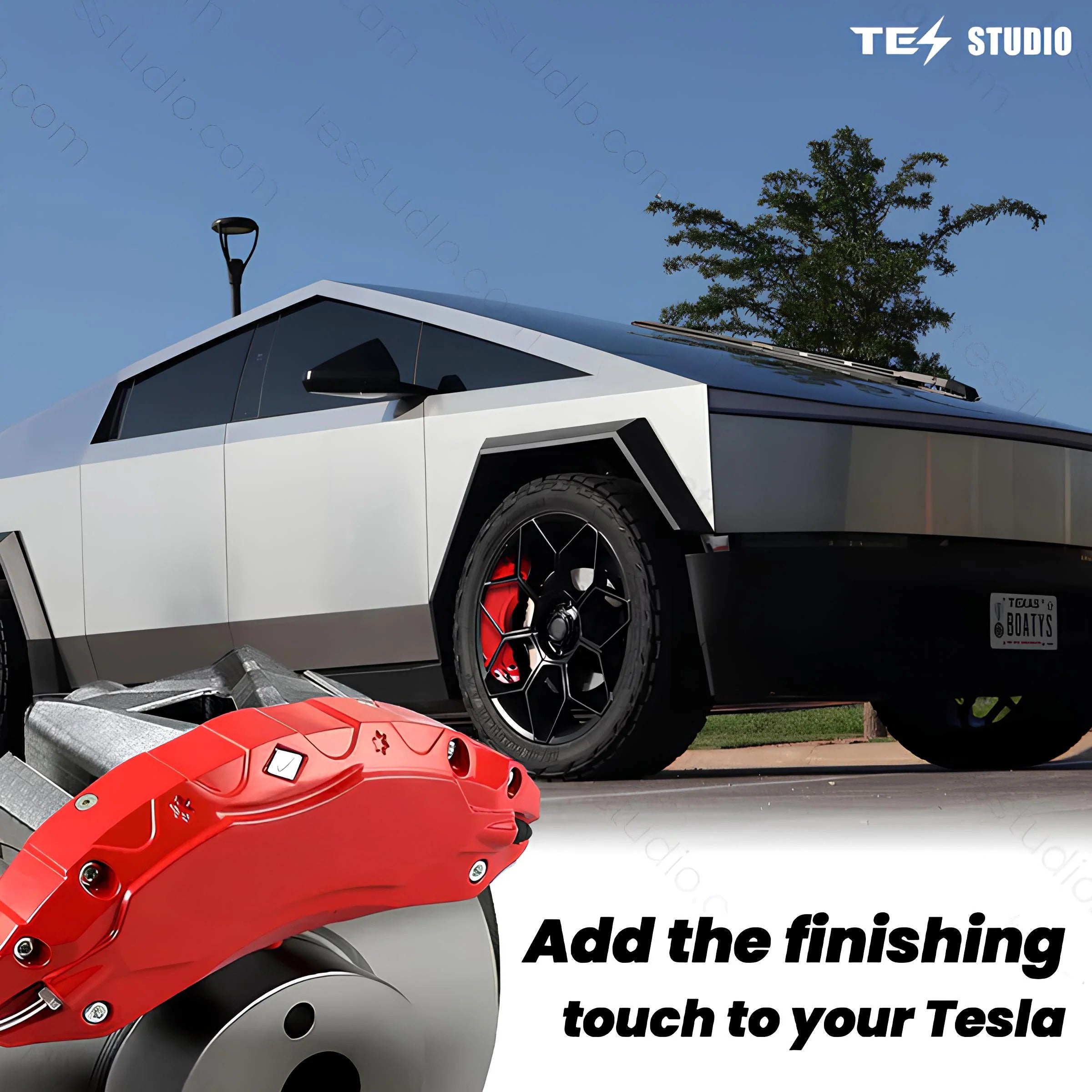Brake Caliper Cove Front And Rear Caliper Covers for Tesla Cybertruck