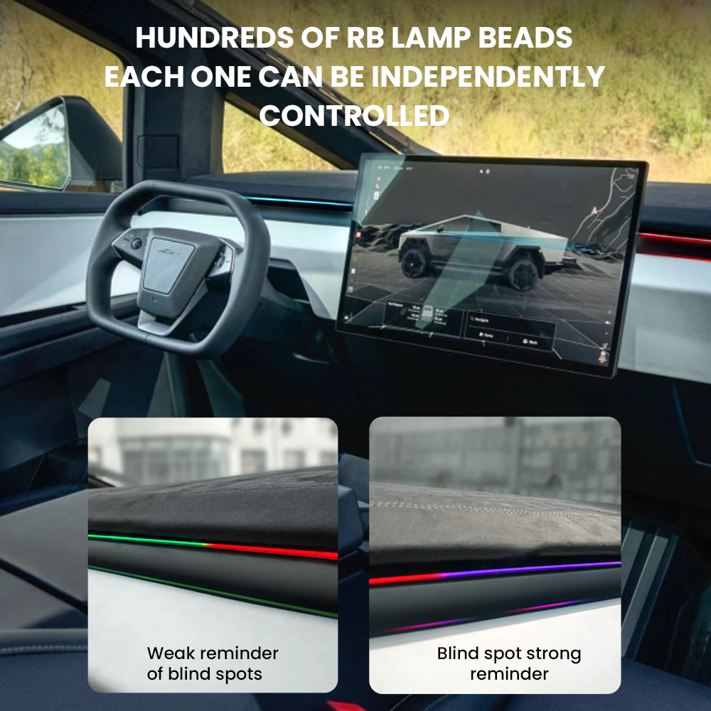 BSD Blind Spot Detection System For Tesla Cybertruck Ambient Lighting（Pre-order）