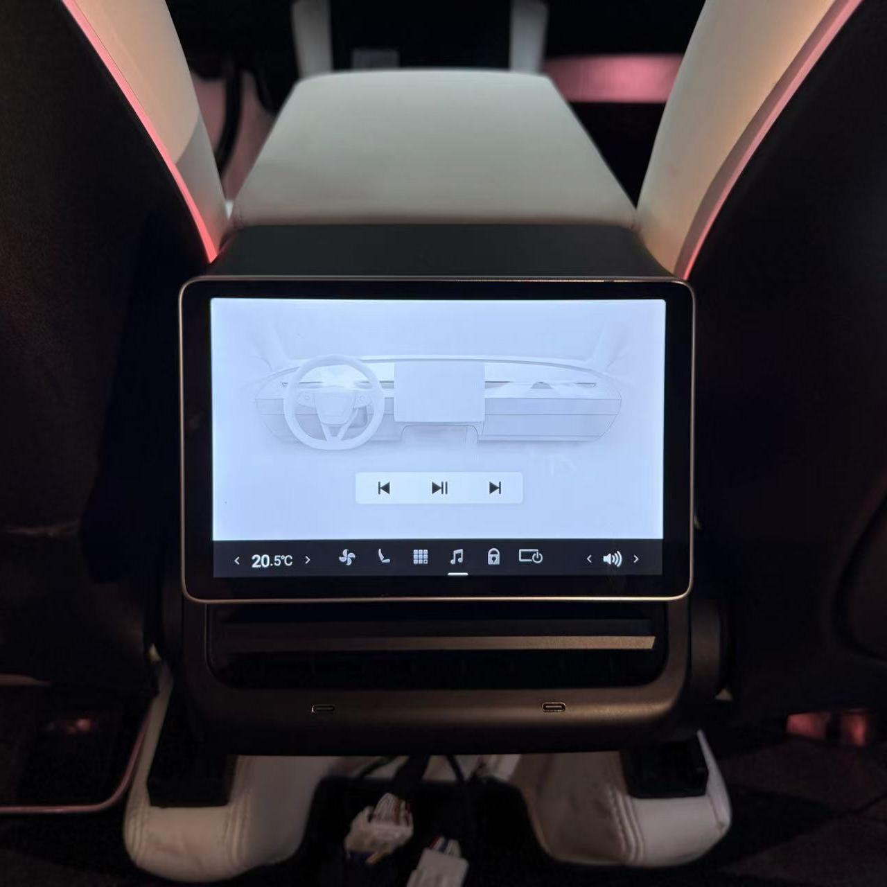 8 Inch Smart IPS Display HD Video R8 Plus Rear Entertainment Screen for Tesla Model 3/Y