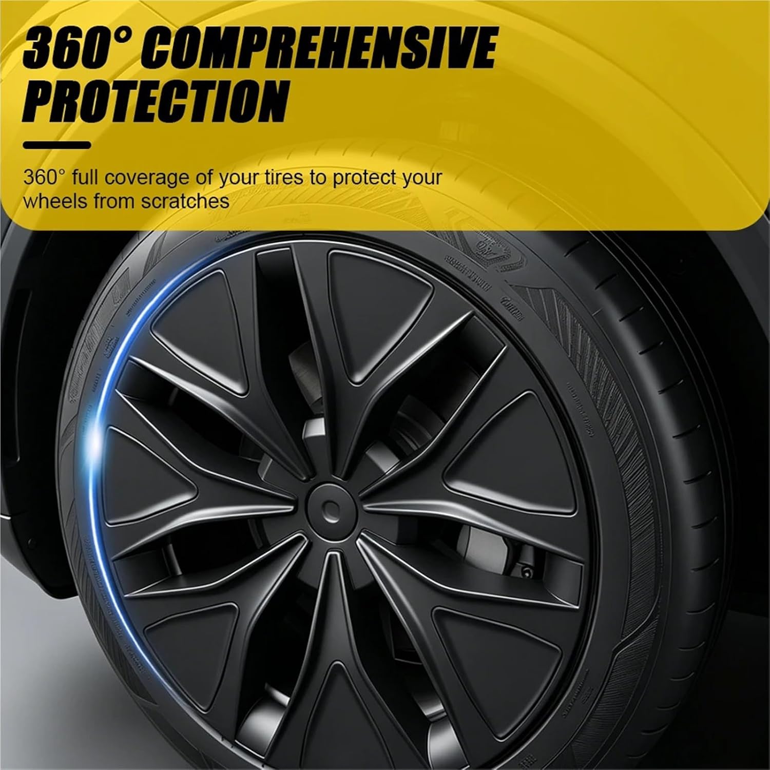 Tesstudio 19" Wheel Cover for Model Y L 2026 | 4PCS Full Rim Machina 2.0