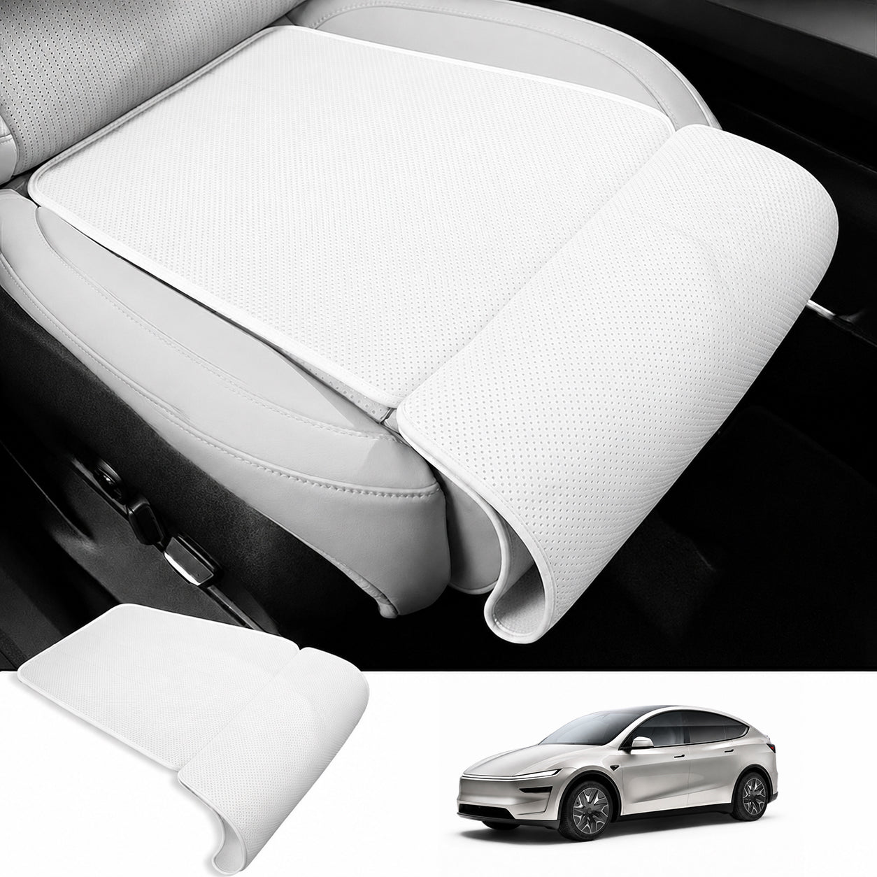 Tesla Model Y L 2026.06+ Premium Nappa Leather Front Seat Leg Support Cushion