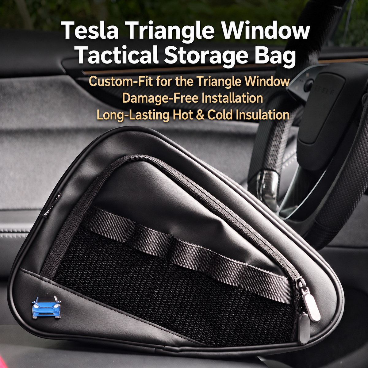 Triangle Window Tactical Camping Storage Bag Pair for Tesla