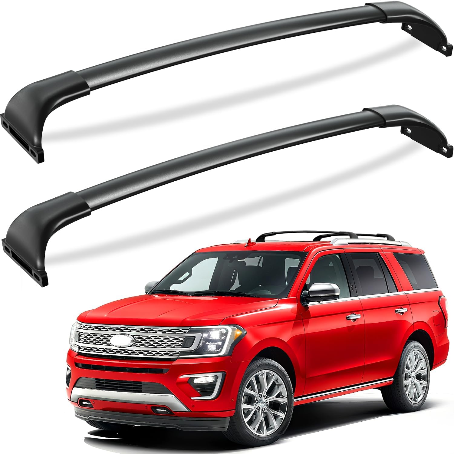 Ford Expedition cross bars 2018–2025 — installed on vehicle roof rails