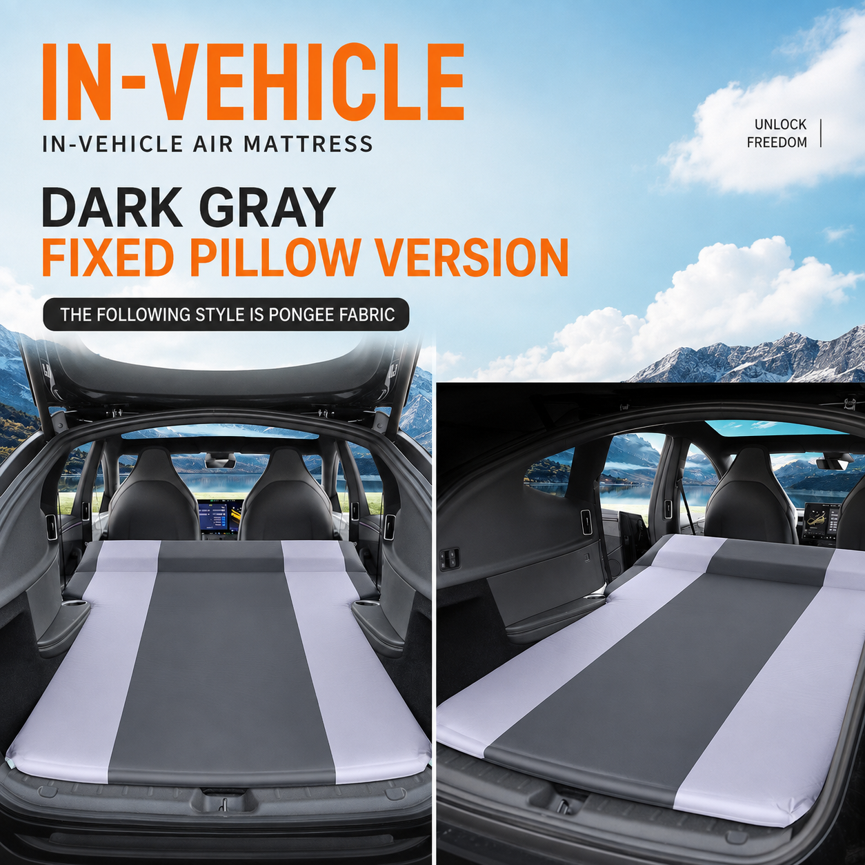 Trunk Air Mattress Kit for Tesla Model Y L 6-Seat, with Support Board and Air Pump