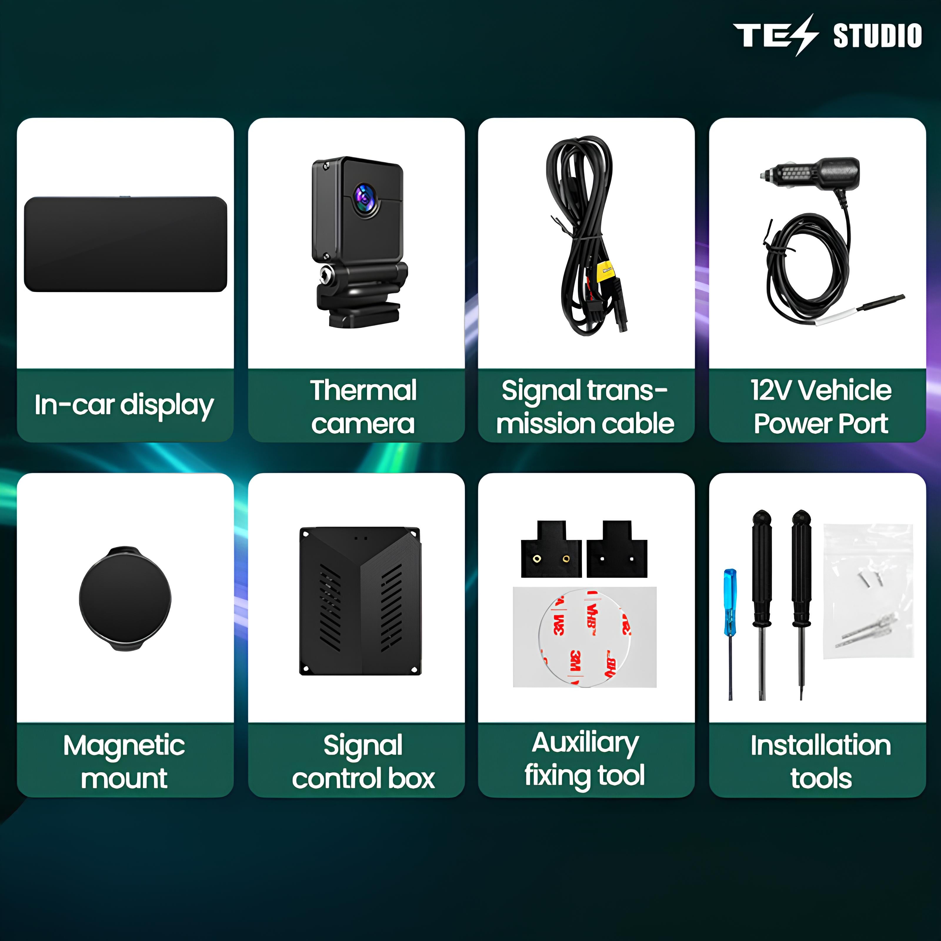 [UNIVERSAL] CT-1 Thermal Infrared Vehicle Assistance System Car Night Vision System Automotive Infrared Thermal Tesstudio®