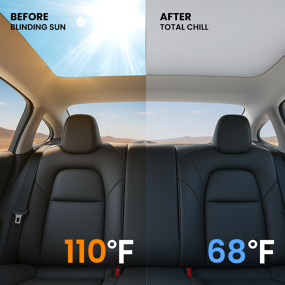Tesstudio Sunshade Tesla Model Y/Y Juniper Voice-Controlled Electric Roof Shade