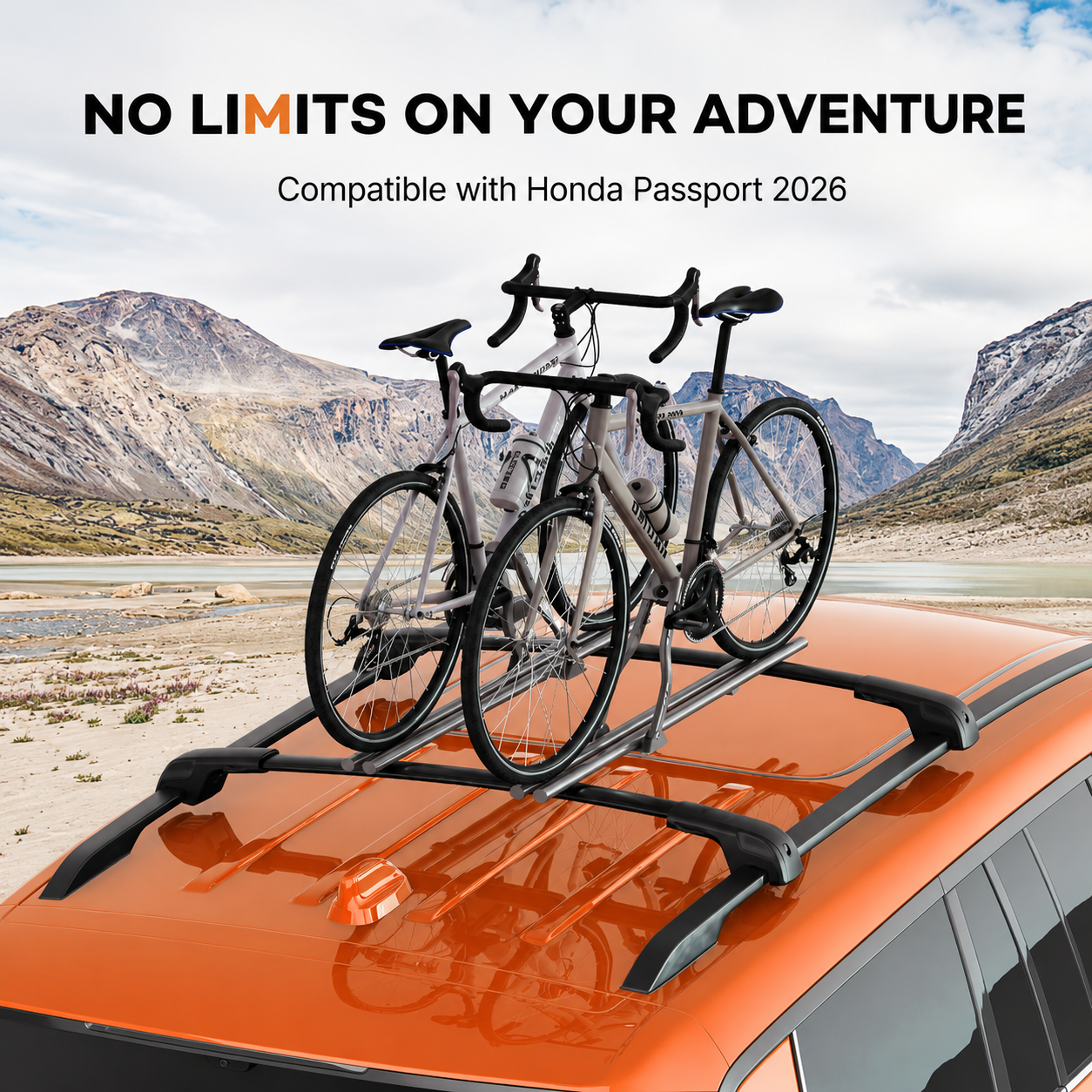 300 lbs Lockable Roof Rack Cross Bars for Honda Passport 2026 - Tesstudio