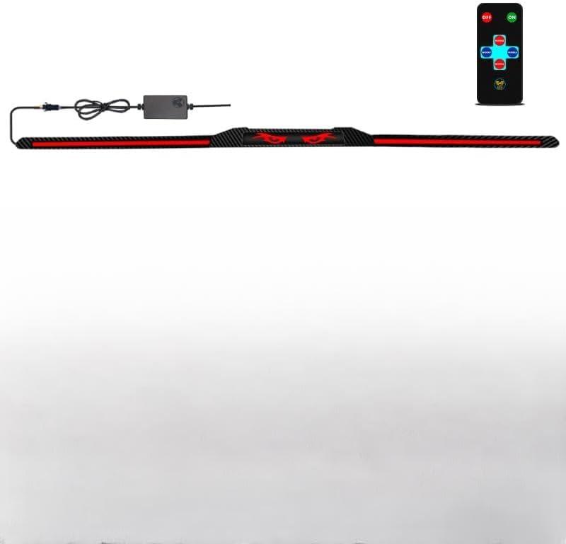 3-Segment Carbon Fiber Tail Light – Waterproof, Adjustable (120-130cm), 15° Bendable, High Brightness/Flow/Stacking Modes + Brake/Turn Signals Fits 99% Vehicles.