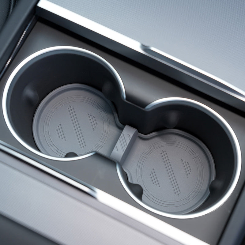 Water Cup Holder Storage Box Console TPE Silicone Holder Cup Holder Insert for Tesla Model Y Juniper 2025+