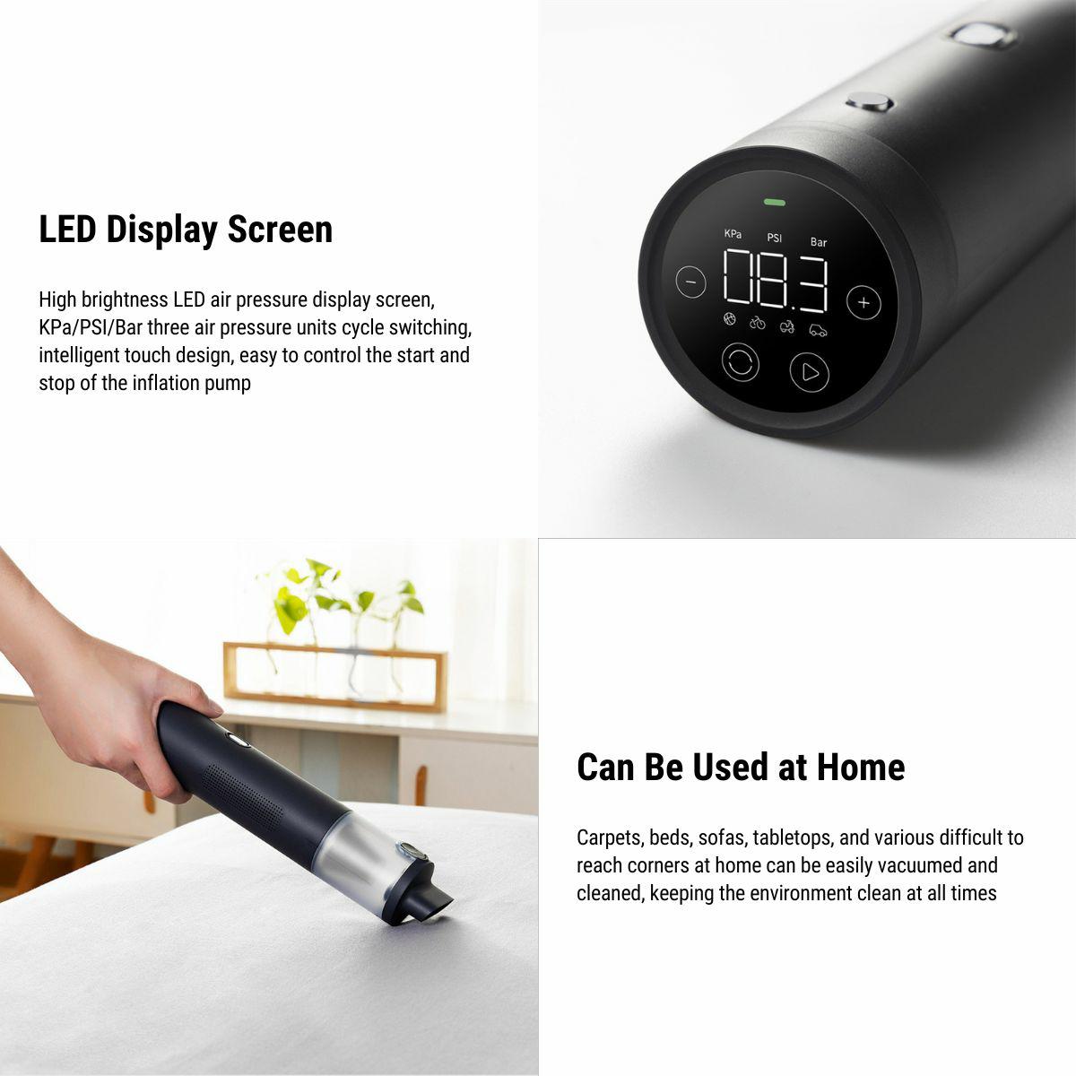 Model 3/Y/S/X/Cybertruck Handheld Cordless Vacuum Cleaner Inflatable Two-In-One