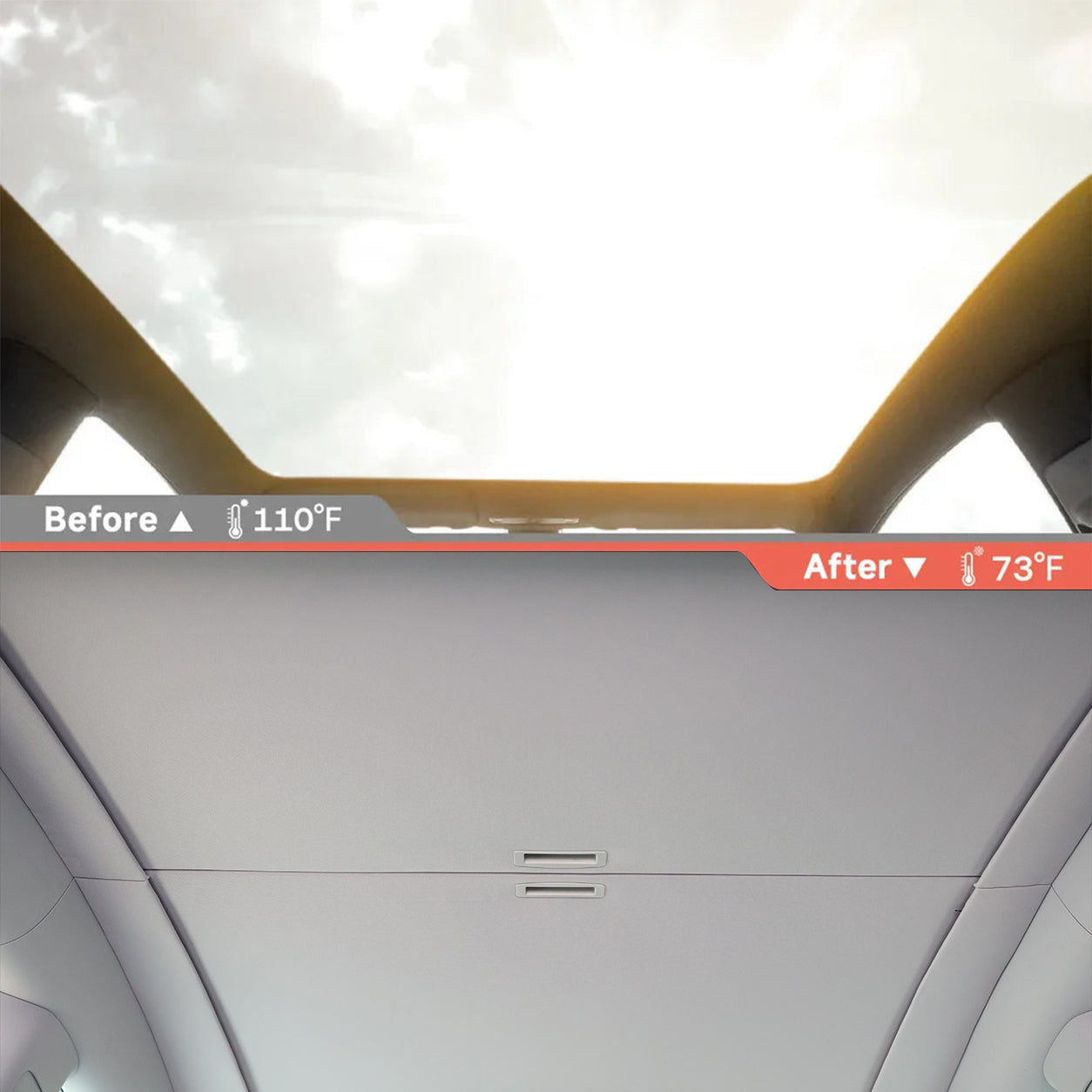 Retractable Roof Sunshade with Dual 1/4" Mounts and Magnetic Points for Tesla Model Y/Y Juniper