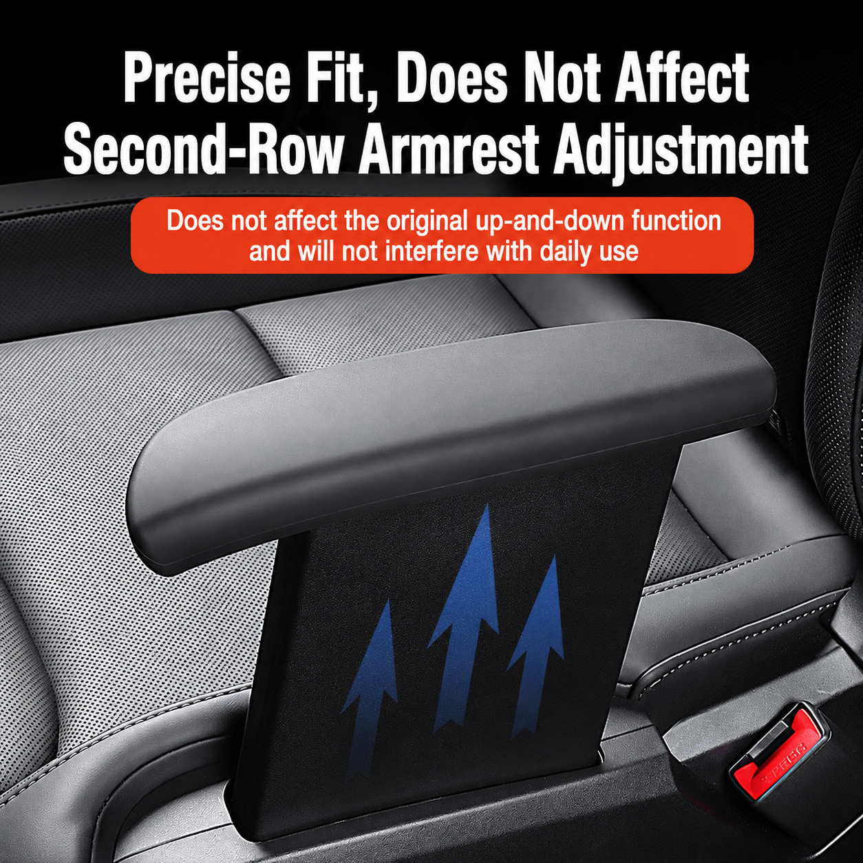Second-Row Silicone Seat Armrest Cover for Tesla Model Y L 2025.11+