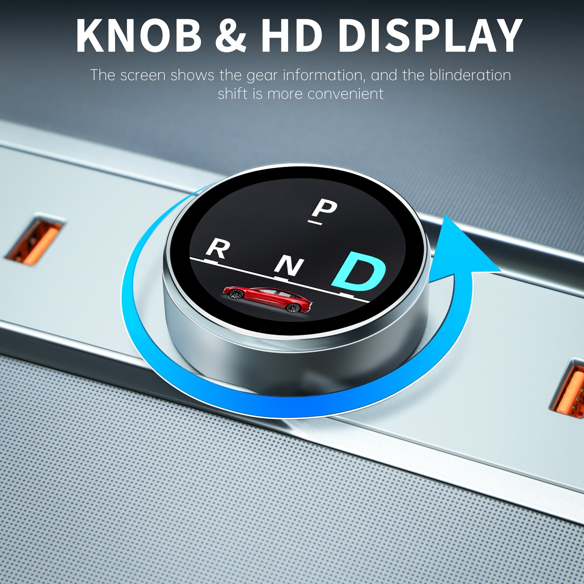 Smart Rotating Gear Shift Dock USB Hub for Tesla Model Y Juniper 2025