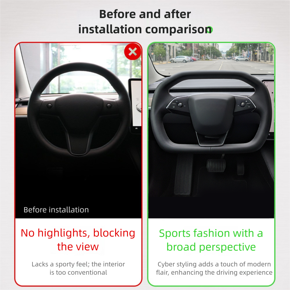 Premium Heated NAPPA Leather Cyberpack V2 Steering Wheel for Model 3 highland /Model Y junpier