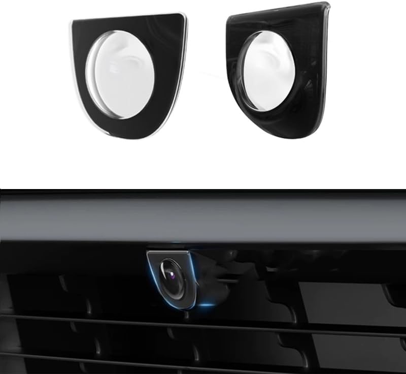 2pcs Front & Rear Camera PC Protective Lens Guard Cover for Tesla Model Y Juniper 2025–2026