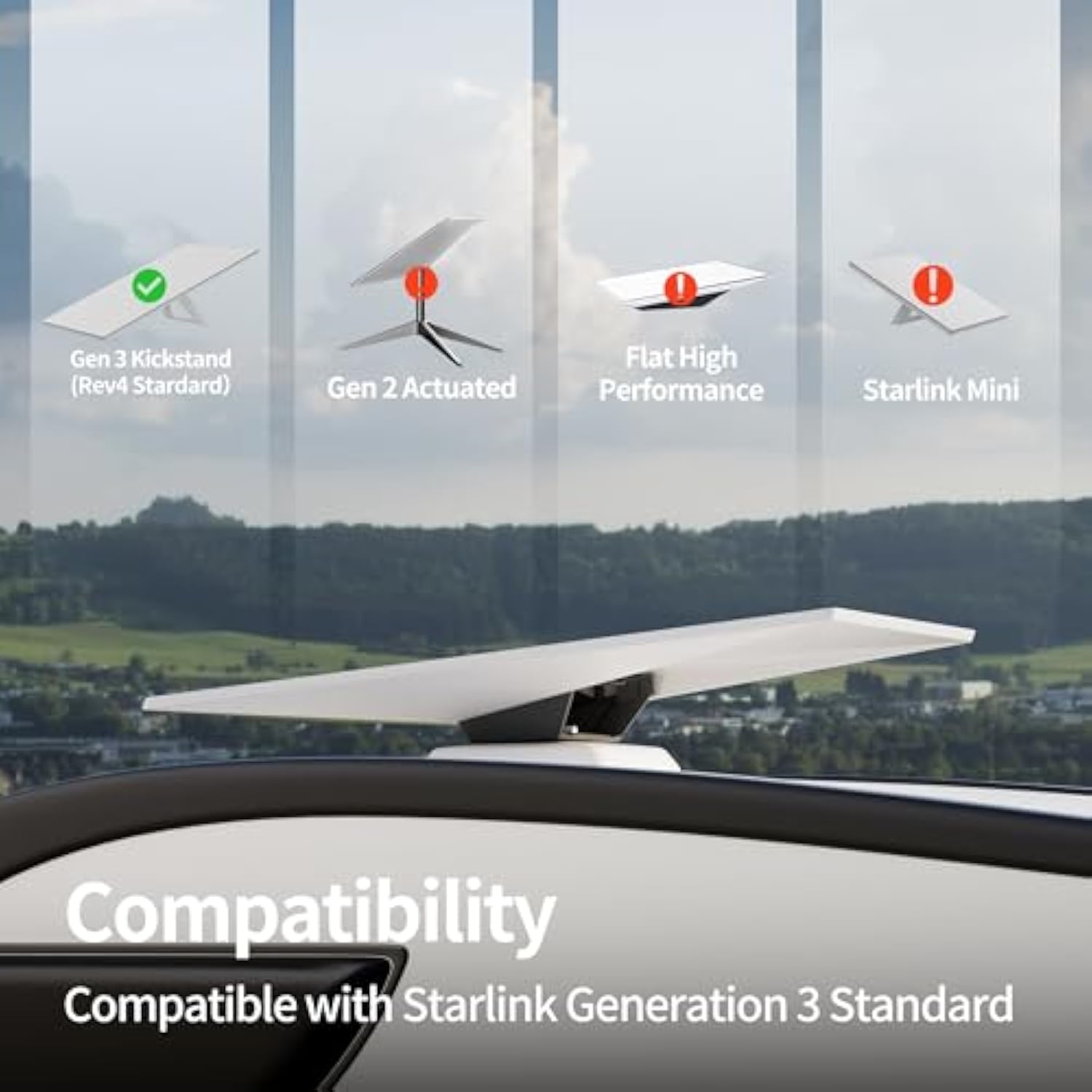 Starlink Gen 3 Mobility Mount, RV Roof Mount for Starlink Gen3 Standard