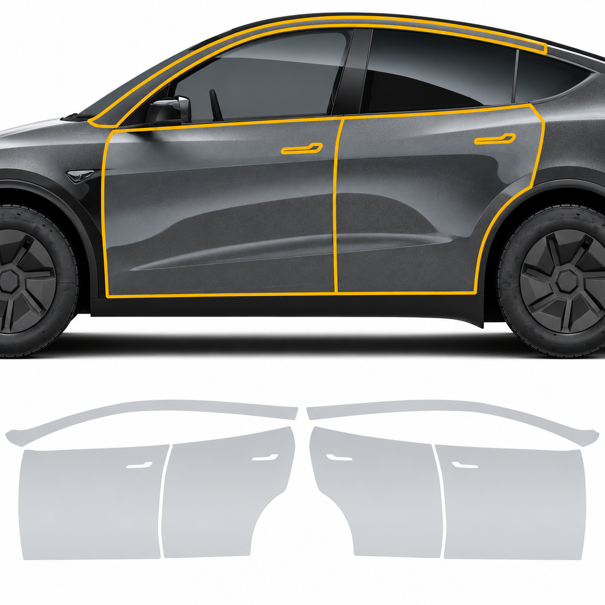 Pre-Cut TPU Clear Paint Protection Film Kit for Tesla Model Y Standard 2025.11+