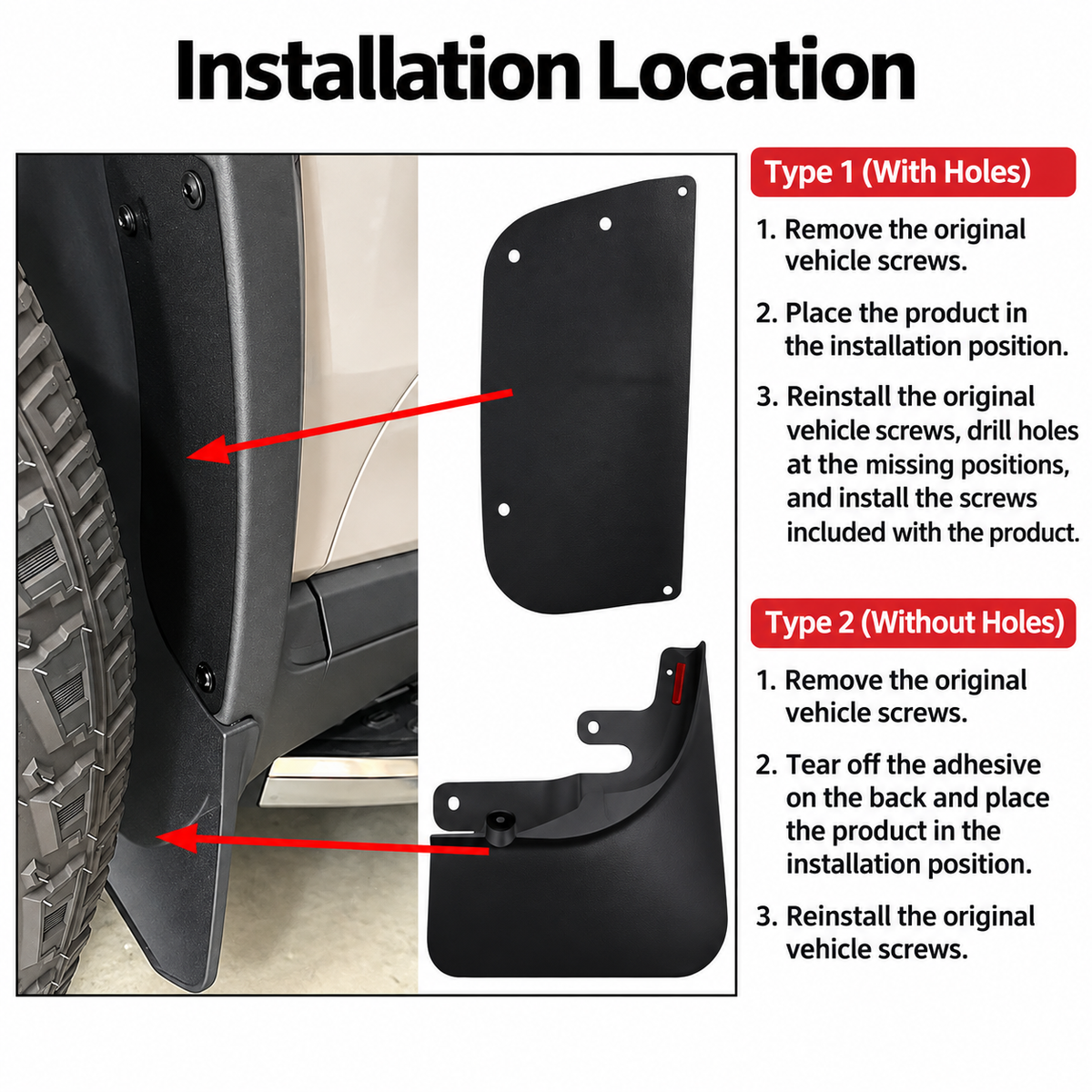 Mud Flaps for Rivian R1T (2022–2025)