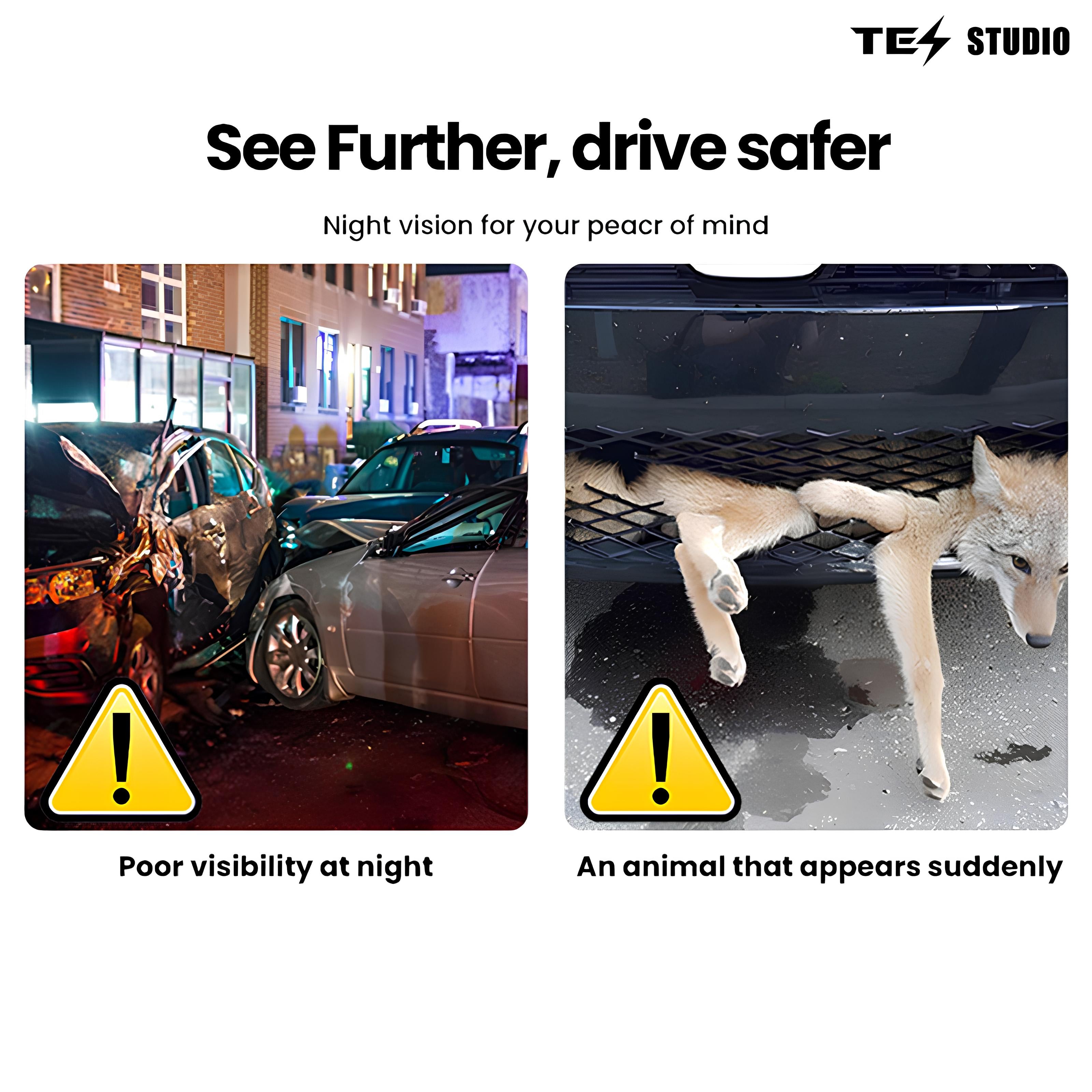 [UNIVERSAL] CT-1 Thermal Infrared Vehicle Assistance System Car Night Vision System Automotive Infrared Thermal Tesstudio®