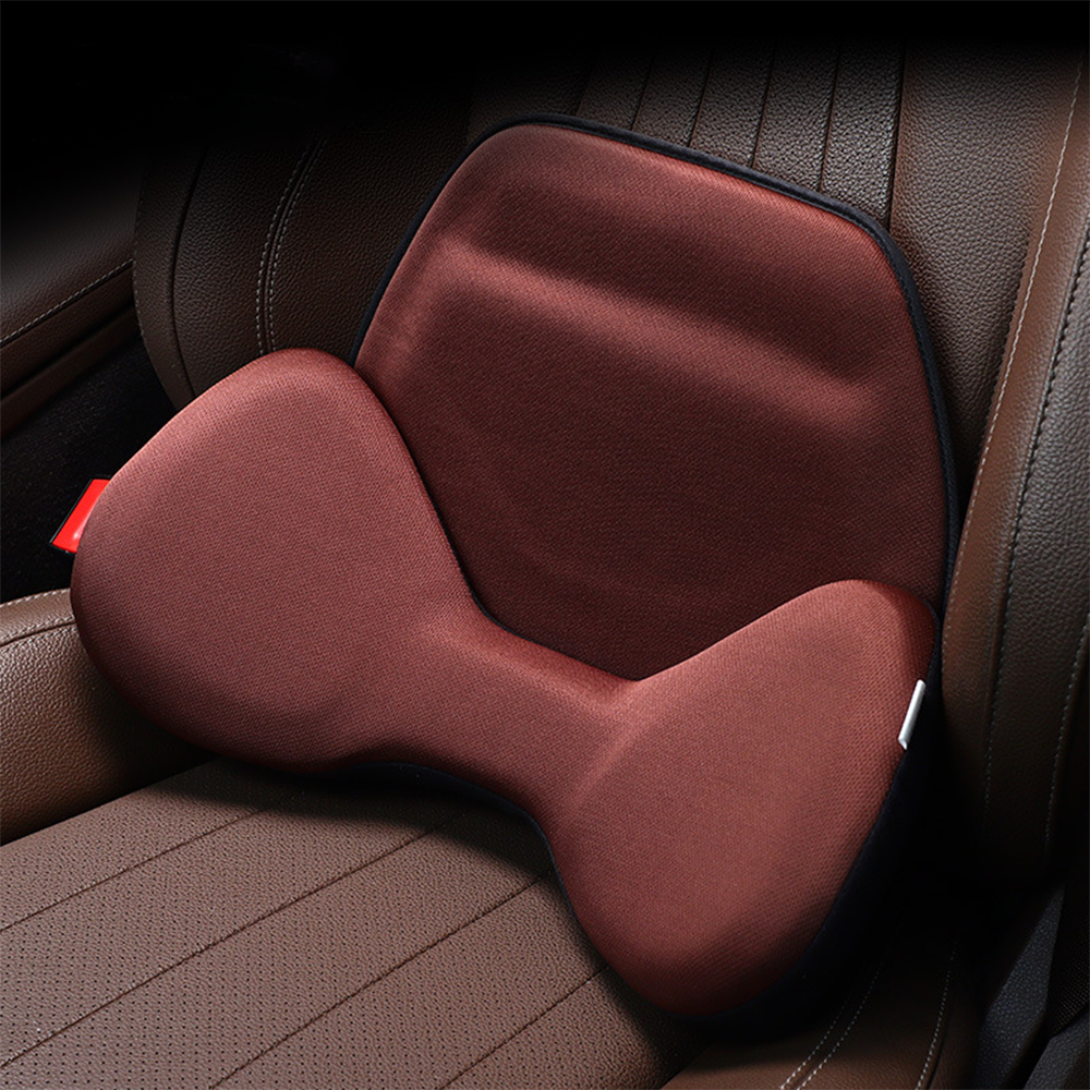 Ergonomic Ice Silk Breathable Lumbar Support Pillow - Fits All Cars