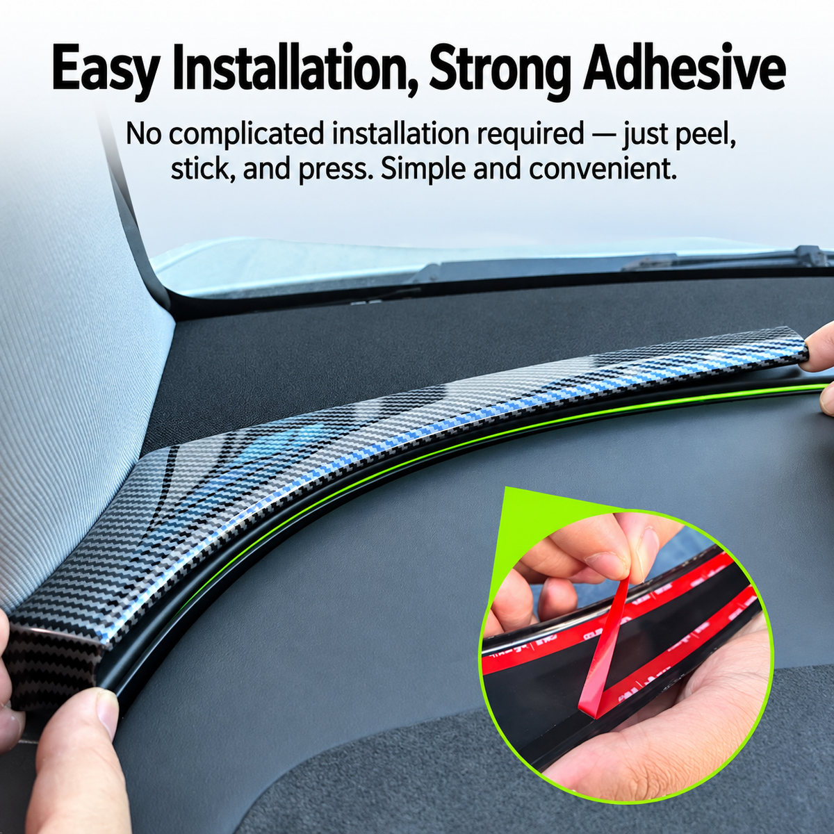 ABS Front Dashboard Ambient Light Trim for Tesla Model Y Juniper / Model Y L