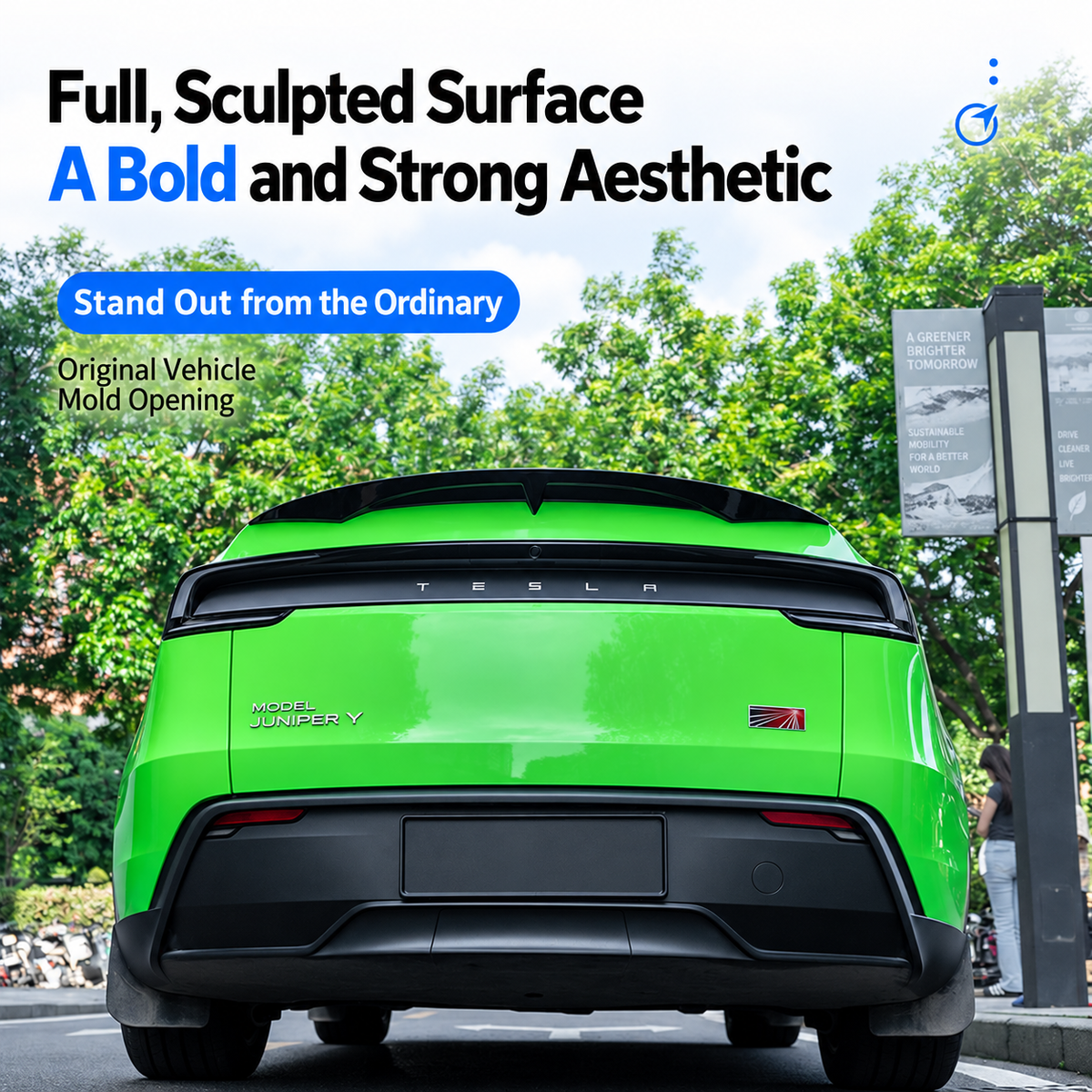 ABS MC-Style Performance Rear Spoiler for Tesla Model Y Juniper 2025.03+