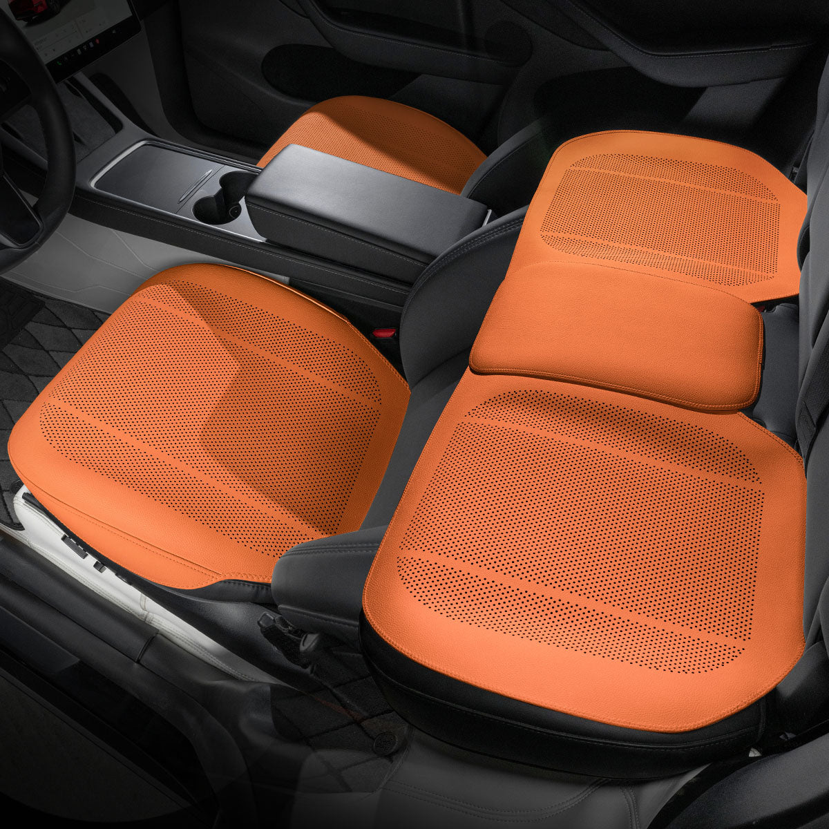 Universal Full-Coverage Breathable Nappa Leather Car Seat Cushion Cover