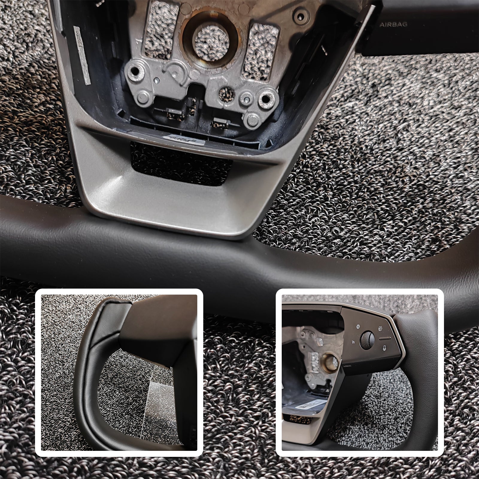 Cybertruck Yoke Steering Wheel and Carplay Dashboard Screen C9 9-in Touch Screen Combo Tesstudio®