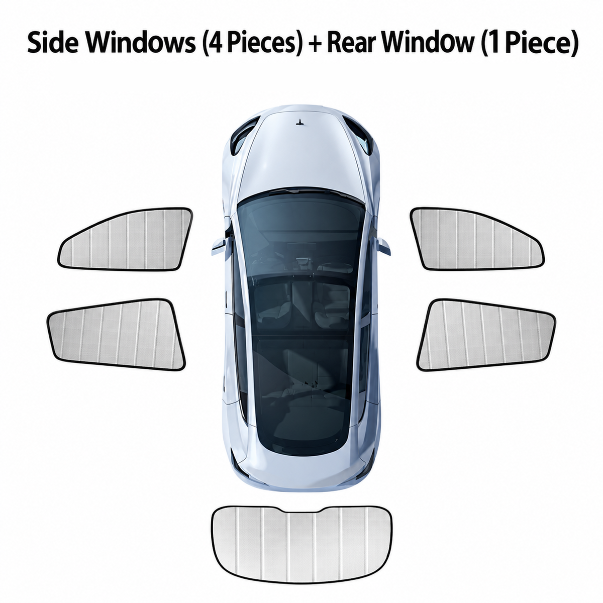 Foldable Privacy Window Sun Shades for Rivian R1S / R1T (2022–2025)