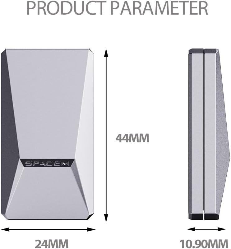 Fidget Slider for Adults/Kids/Teenager, Zinc Alloy Cyber Truck-Shaped Fidget Toys, 1.73'' EDC Gifts for Stress Relief (Silver)