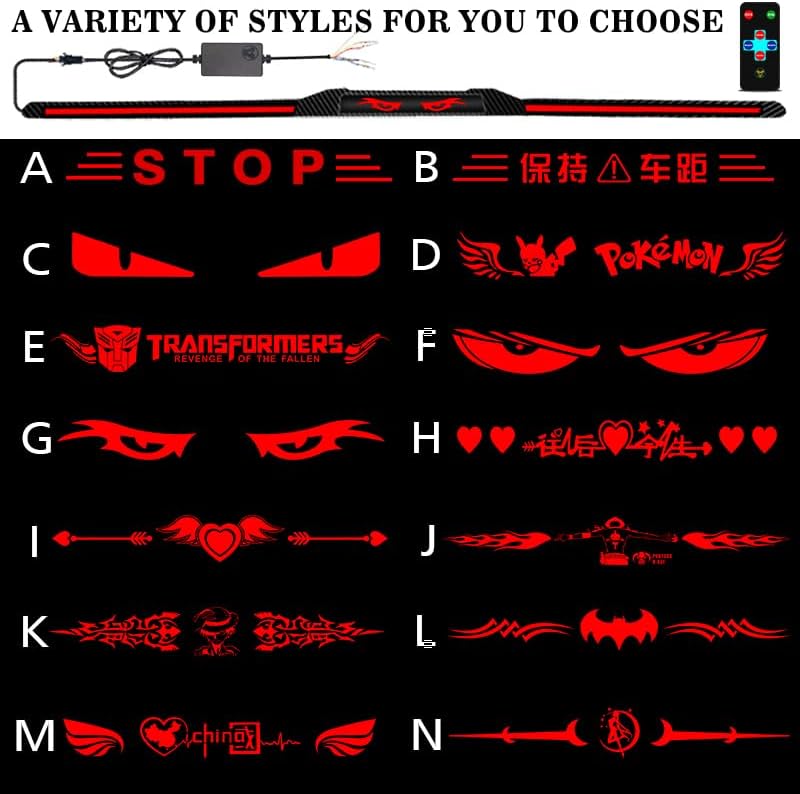 3-Segment Carbon Fiber Tail Light – Waterproof, Adjustable (120-130cm), 15° Bendable, High Brightness/Flow/Stacking Modes + Brake/Turn Signals Fits 99% Vehicles.