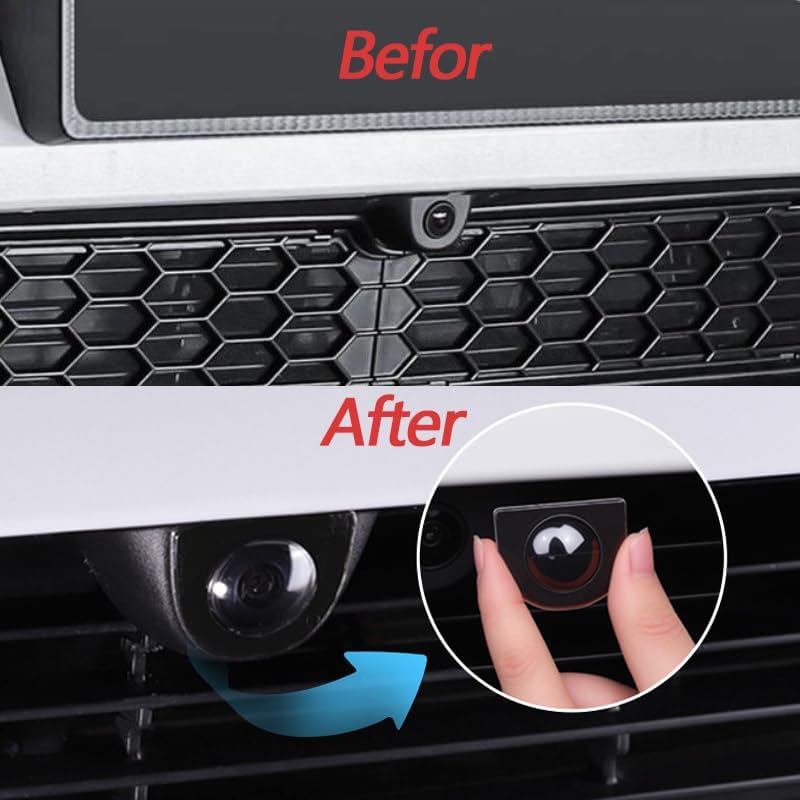 2pcs Front & Rear Camera PC Protective Lens Guard Cover for Tesla Model Y Juniper 2025–2026