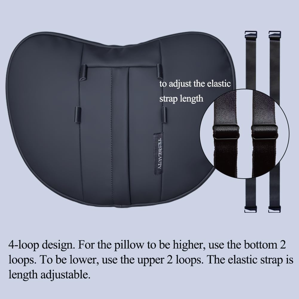 2026 Tesstudio Nappa Leather Headrest Pillow 2 Packs for Tesla Neck Pillow Uniquely Designed for Tesla Model Y/3/S/X