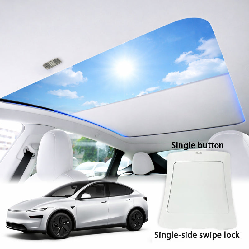 Model Y Juniper sunshade seamless integration with headliner – no modifications required