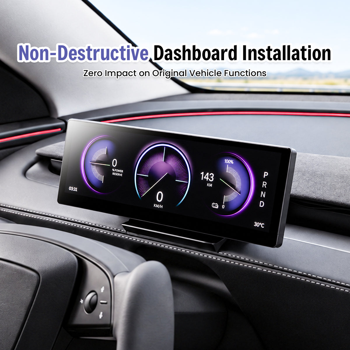F11 CarPlay Smart Instrument Display for Tesla Model 3 Highland / Model Y Juniper / Model Y L