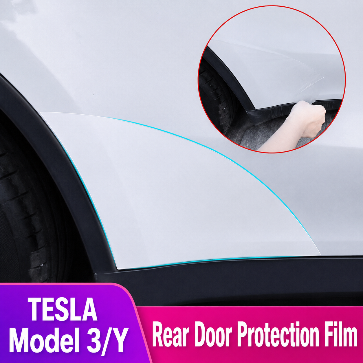 Door Triangle Paint Protection Film TPU Clear Guard for Tesla Model 3 / Model 3 Highland / Model Y / Model Y Juniper / Model Y L