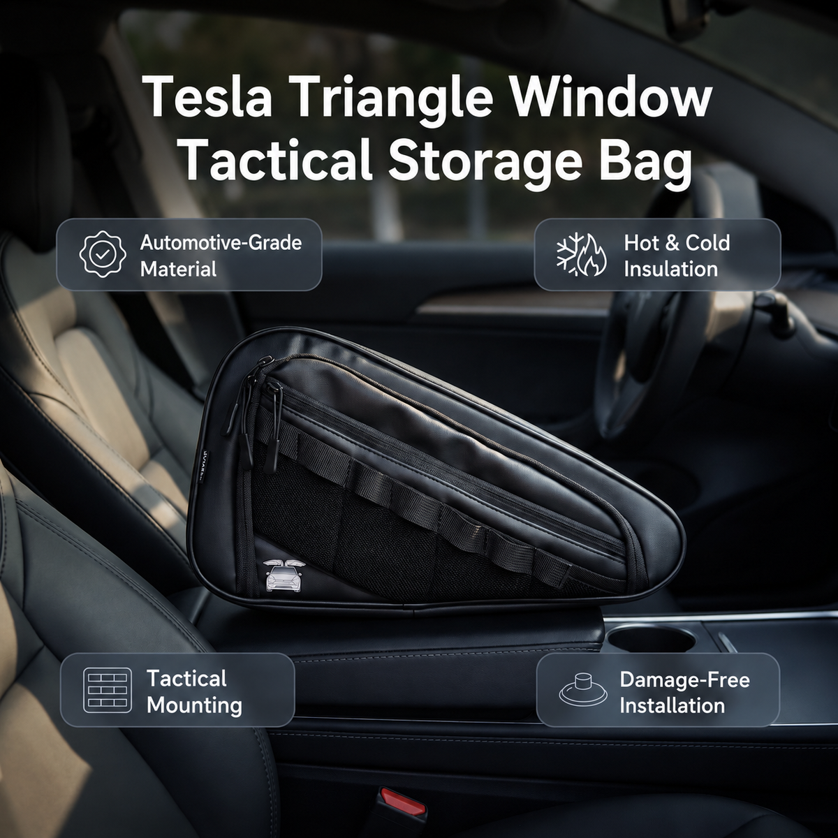 Triangle Window Tactical Camping Storage Bag Pair for Tesla