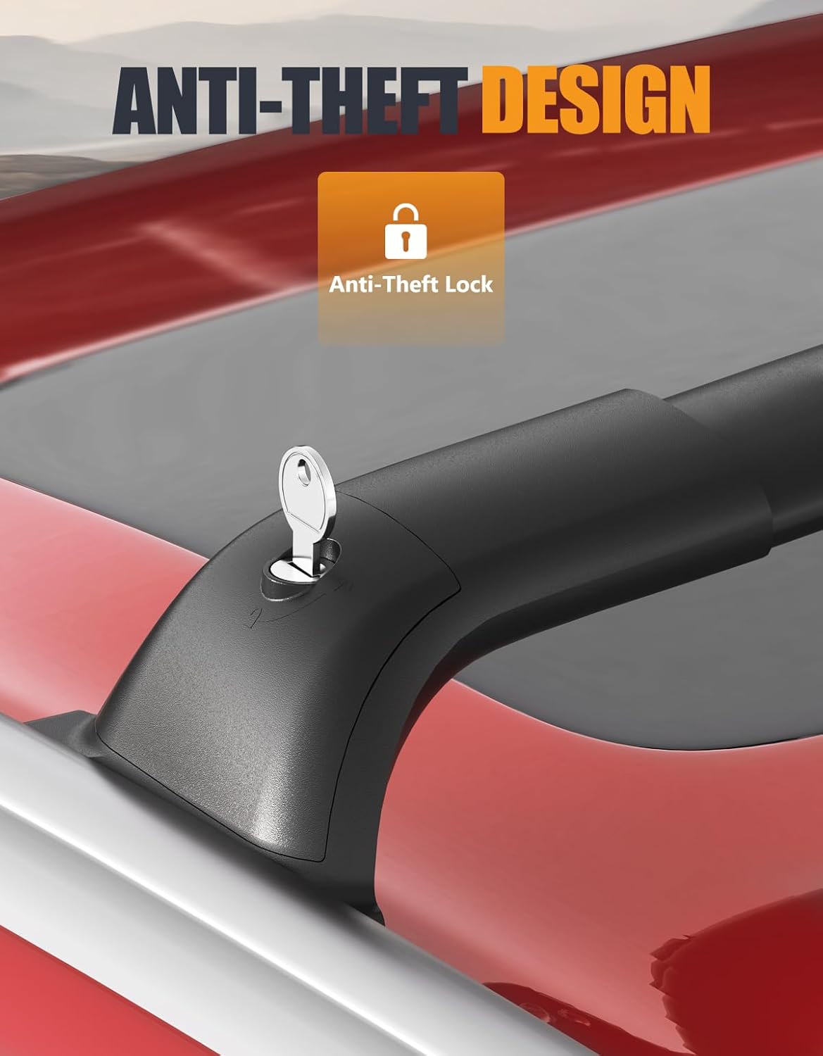 300 lbs Lockable Roof Rack Cross Bars for Cadillac XT4 2019-2025