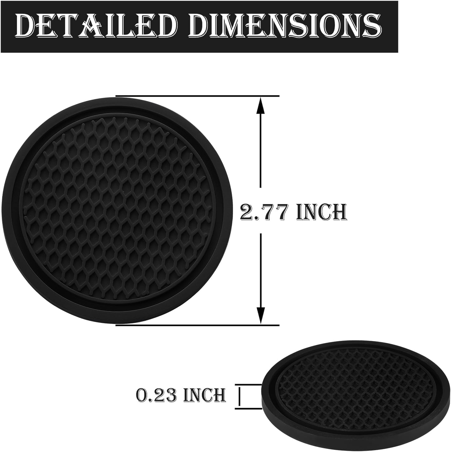 2026 Tesstudio Car Cup Coaster 4PCS Universal Non-Slip Cup Holders Embedded in Ornaments Coaster for Car/Tesla Interior Accessories