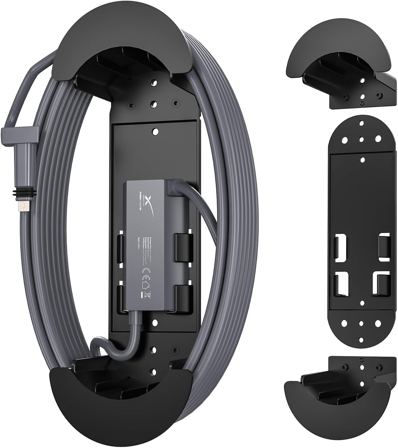 Starlink Ethernet Cable Caddy,ABS Stability Starlinks Gen 3 Cord Management Accessories for StarLink Cable and Starlink V2 Ethernet Adapter