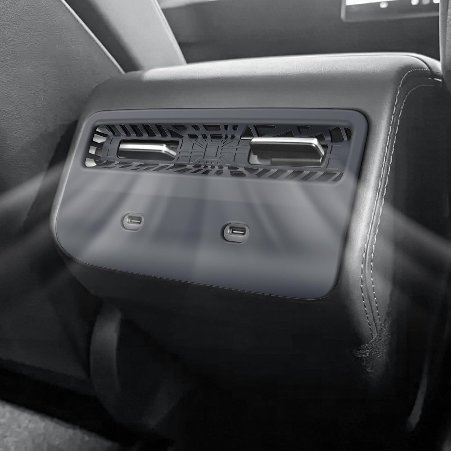 Tesla Model Y Standard Rear Air Vent Guard | Rear Seat AC Outlet Protector