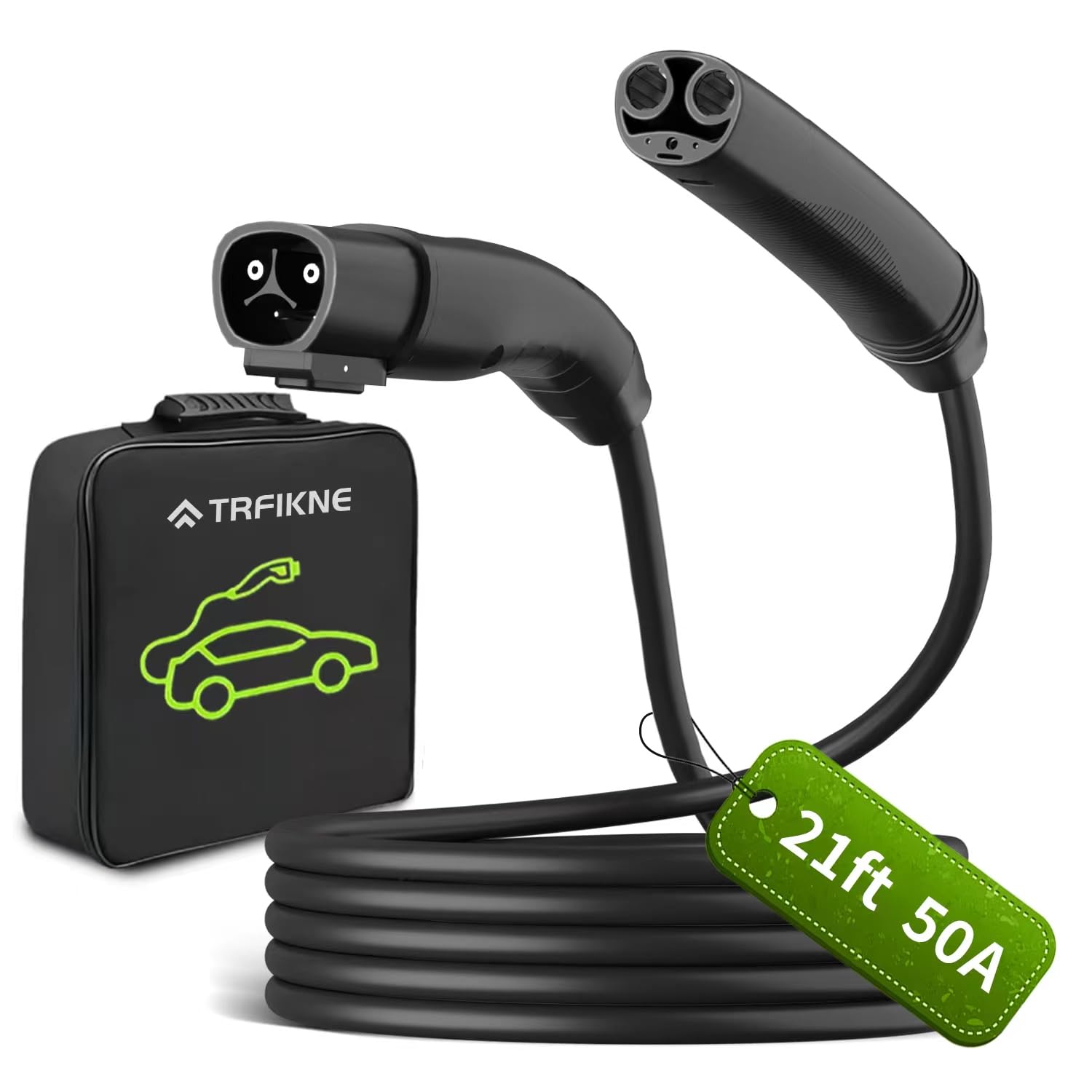 2026 Tesla Extension Cord 21ft, High Power Max AC 50A 12KW Charging Cord with NACS Plug for Model 3/Y/S/X/Cybertruck