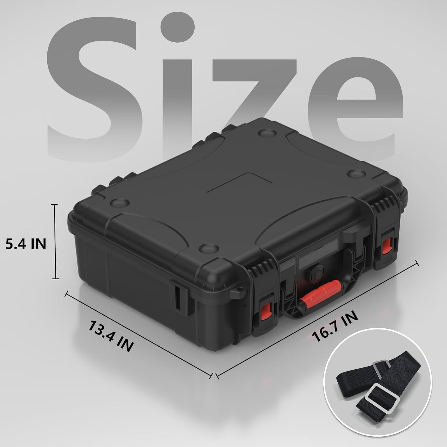 Starlink Mini Hard Case — IP67 Waterproof Protective Carrying Case with Precision-Cut Foam, Shoulder Strap, Portable Storage for Starlink Mini Dish & Accessories, Ideal for Travel & Camping