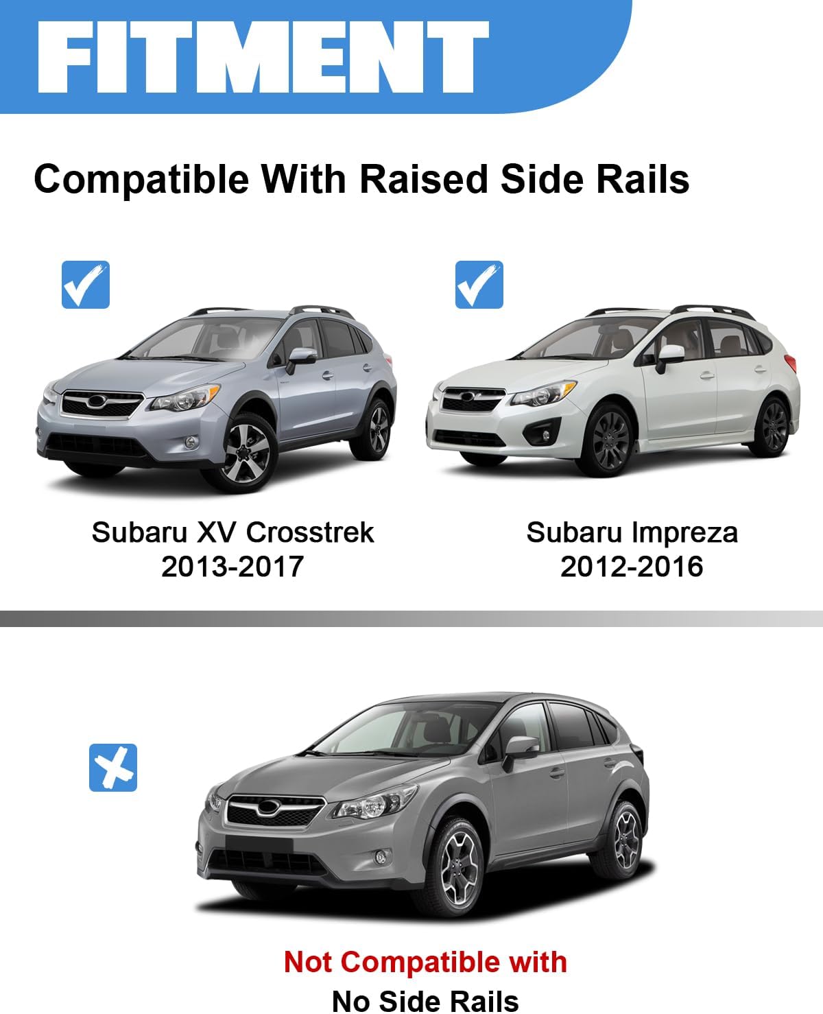 Subaru XV Crosstrek cross bars 2013–2017 — lockable end cap close-up