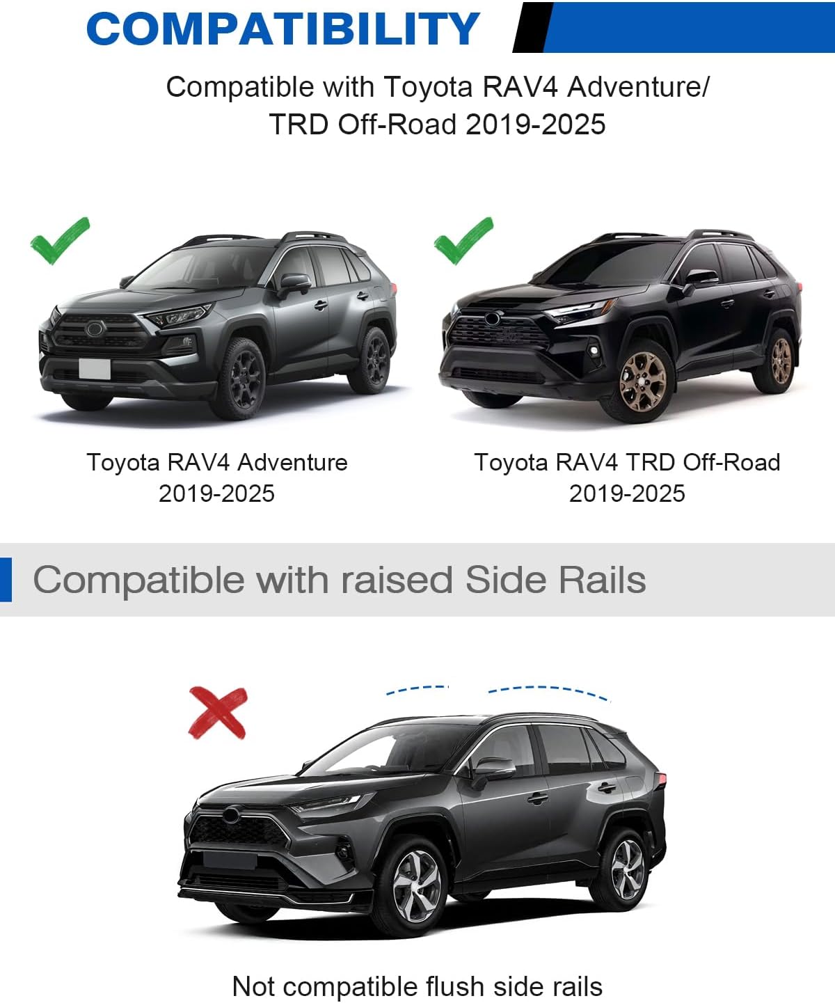 Toyota RAV4 cross bars 2019–2025 — lockable end cap close-up