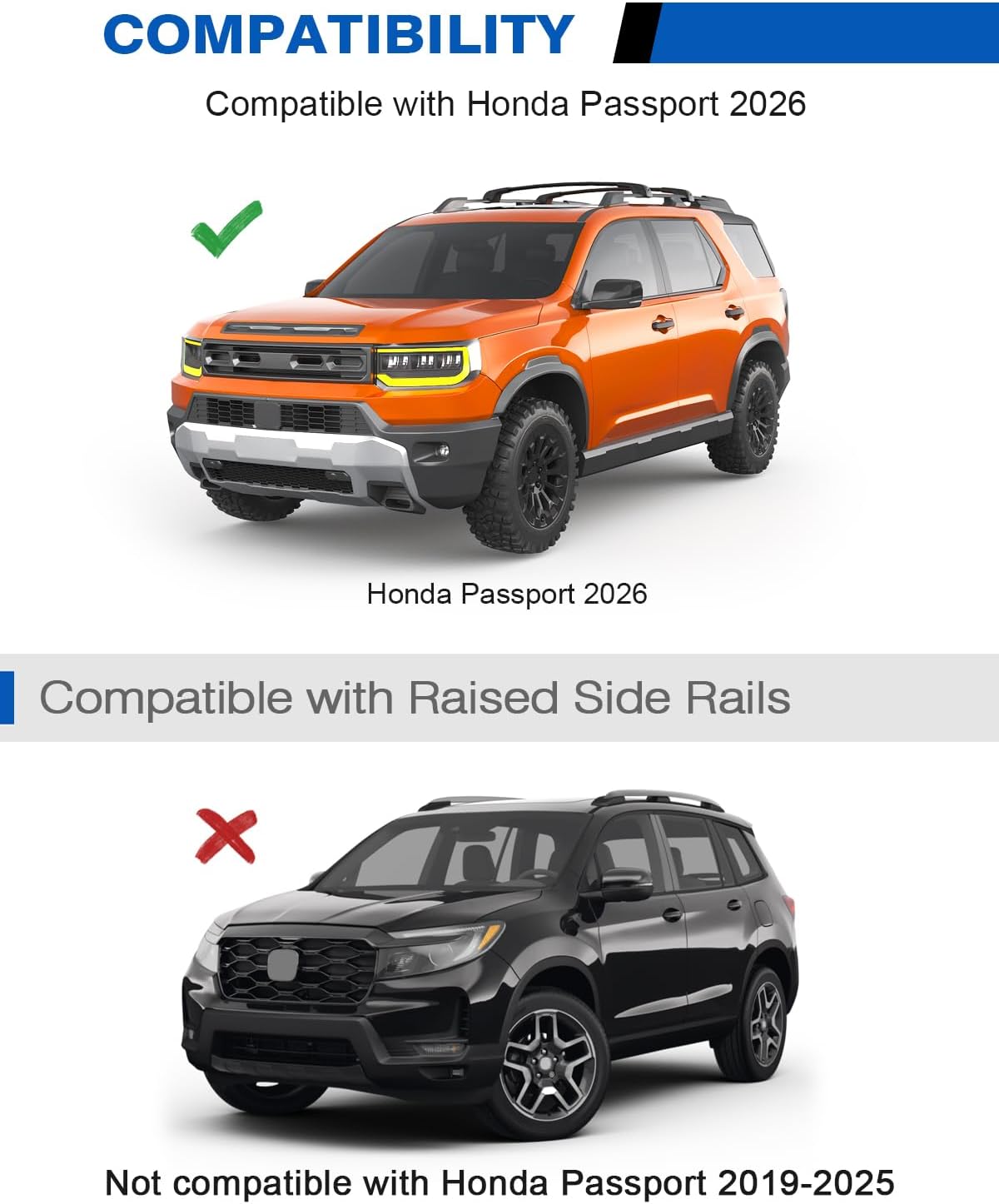 Honda Passport cross bars 2026 — lockable end cap close-up