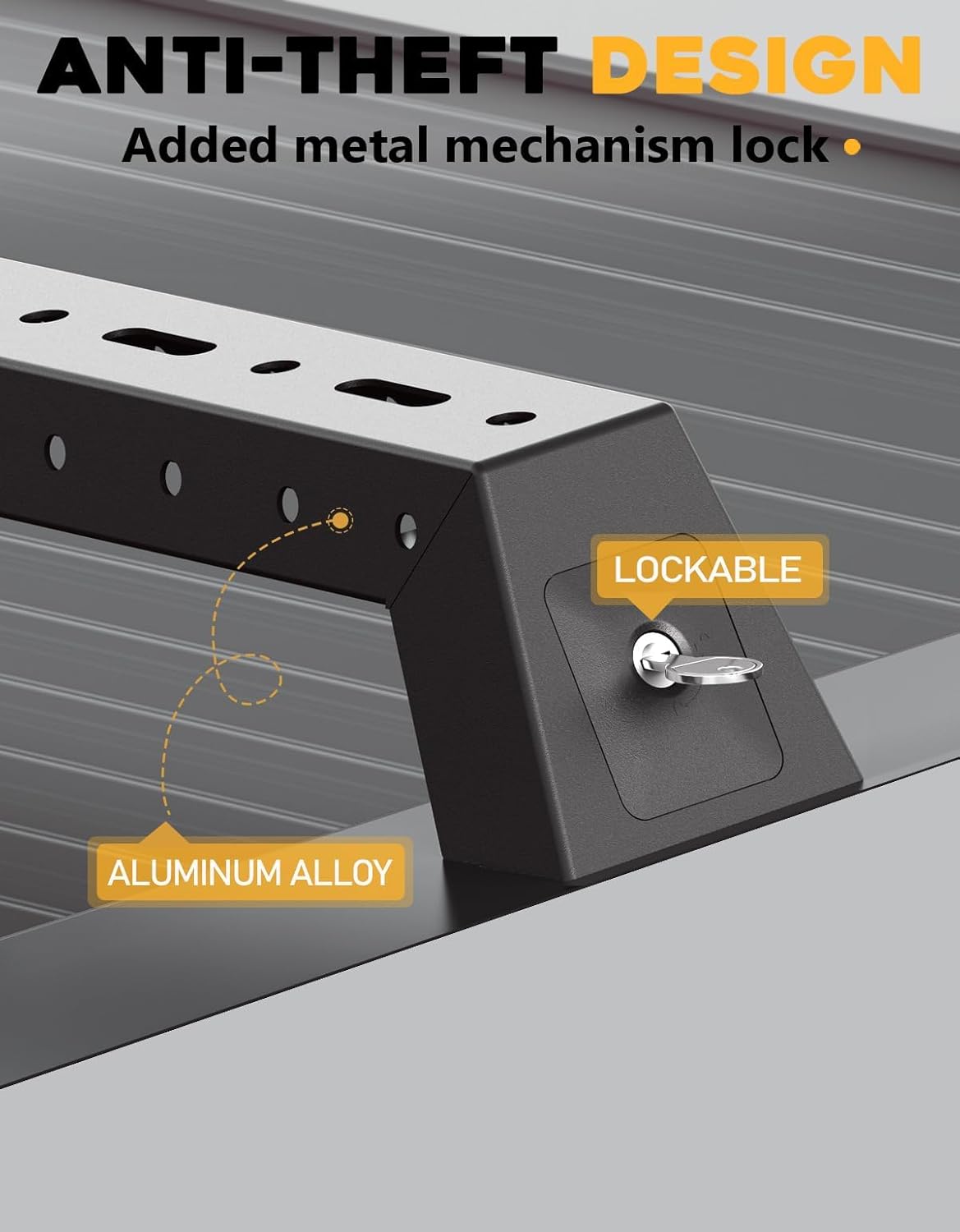 550lbs Heavy Duty Roof Rack Cross Bars Compatible with Tesla Cybertruck for Lockable Aluminum Crossbar Canoe Kayak Car Snowboard Rooftop Cargo Carrier Luggage