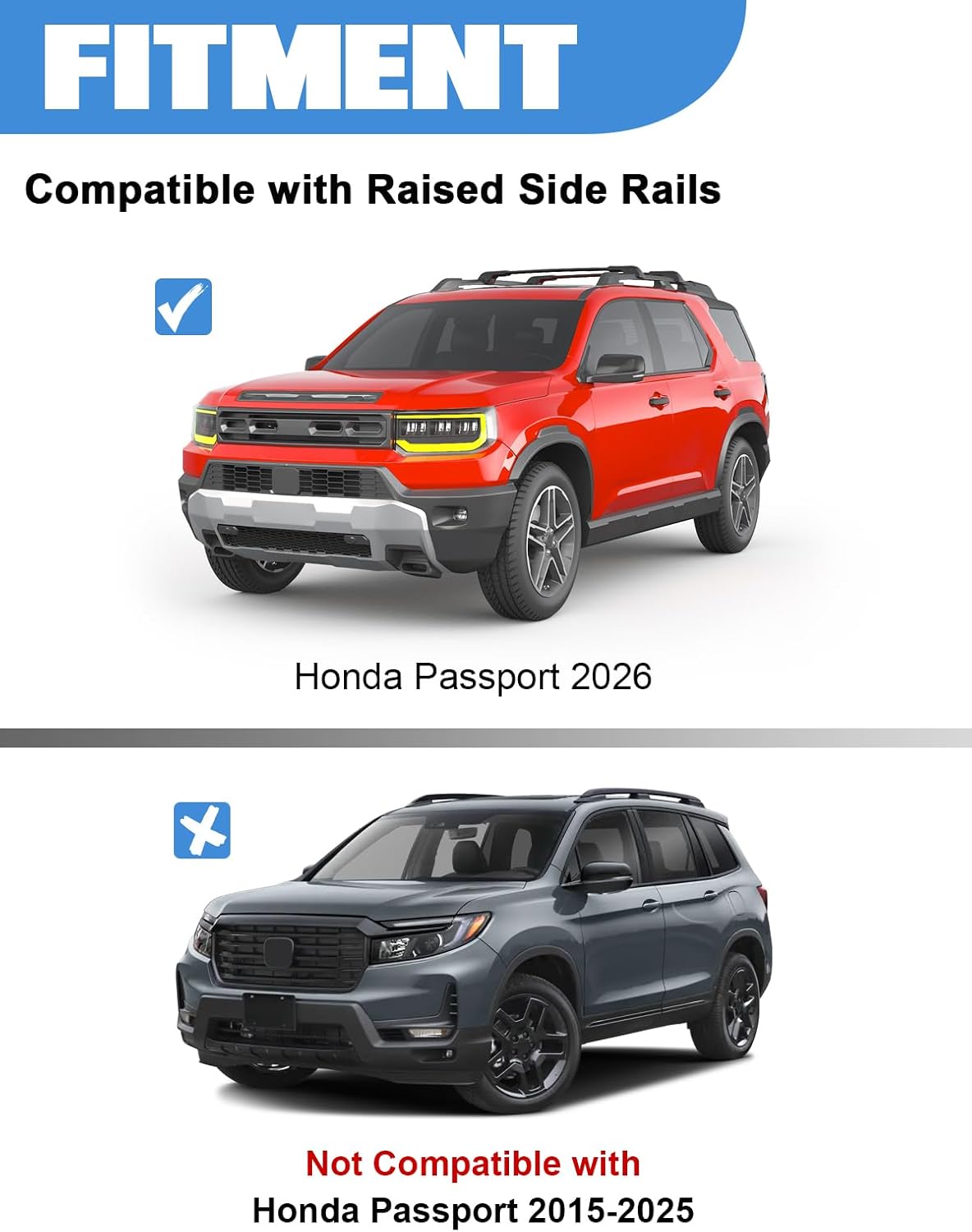 Honda Passport cross bars 2026 — lockable end cap close-up