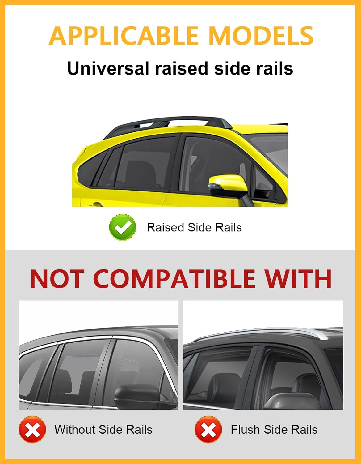 Roof rack cross bars — rubber pad wheel-spoke isolation
