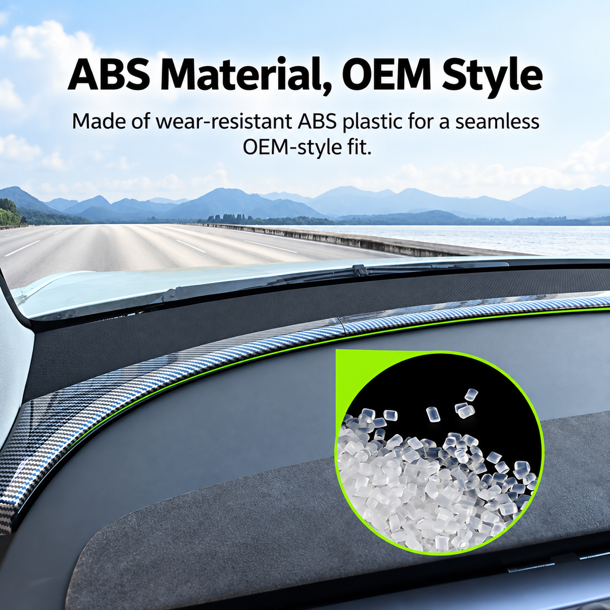 ABS Front Dashboard Ambient Light Trim for Tesla Model Y Juniper / Model Y L
